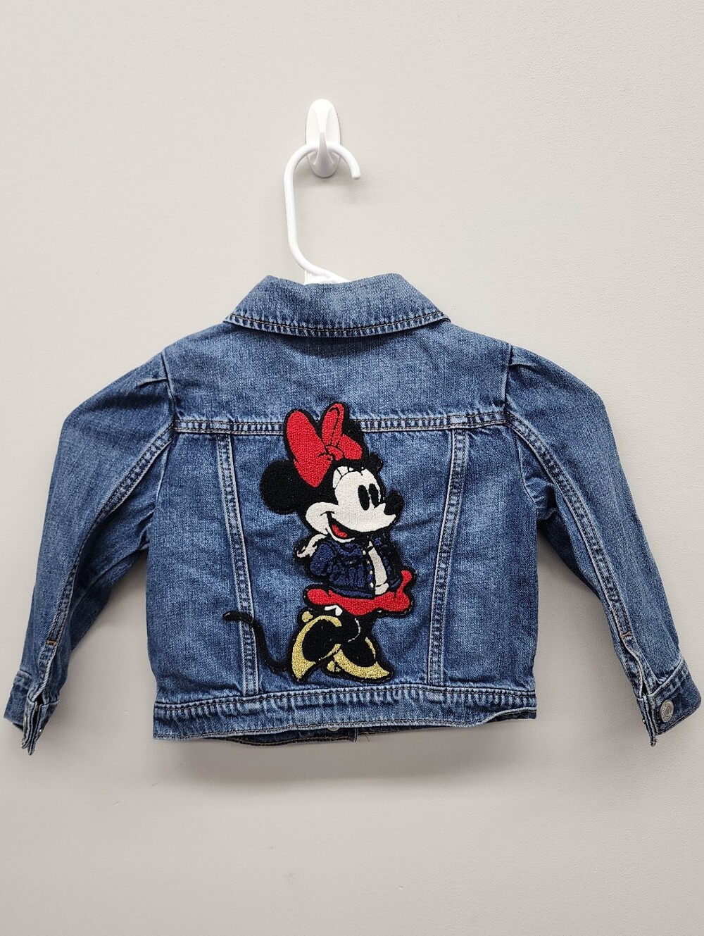 Baby Gap Disney Minnie Mouse Denim Jean Jacket Toddler 3T Embroidered
